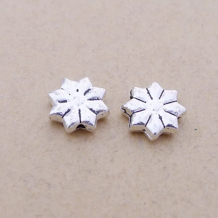 

Jewelry Making Supplies Snowflake Small Beads Antique Silver Color 9*9mm 20 Pieces