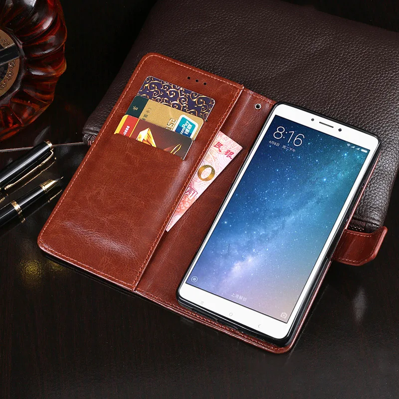 Чехол для Xiaomi Mi Max 2 6 44 дюйма Магнитный флип-чехол с рисунком Crazy Horse кожаный чехол