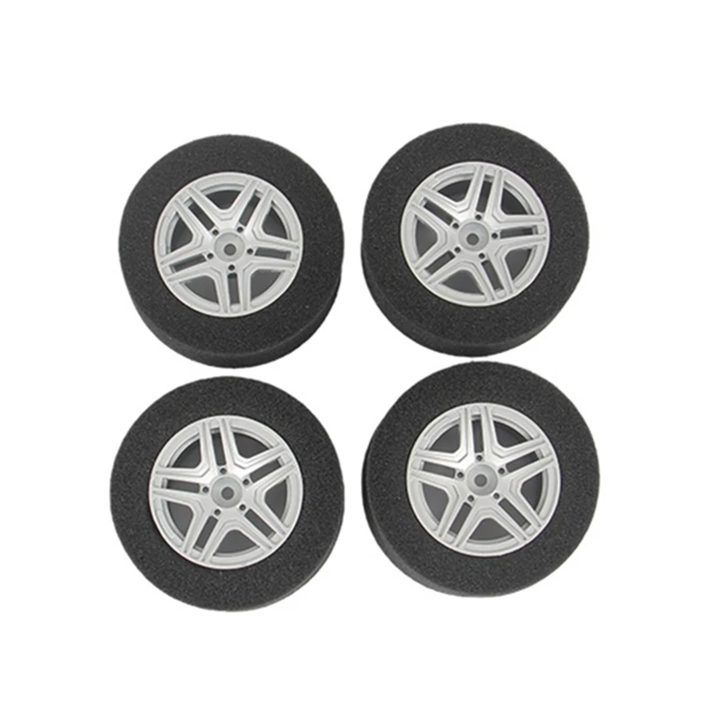 

2 Set RC Car Part: 1 Set Metal Wheel Rim with Tire Soft Sponge Foam & 1 Set Metal 1.9 Beadlock Wheels Rims
