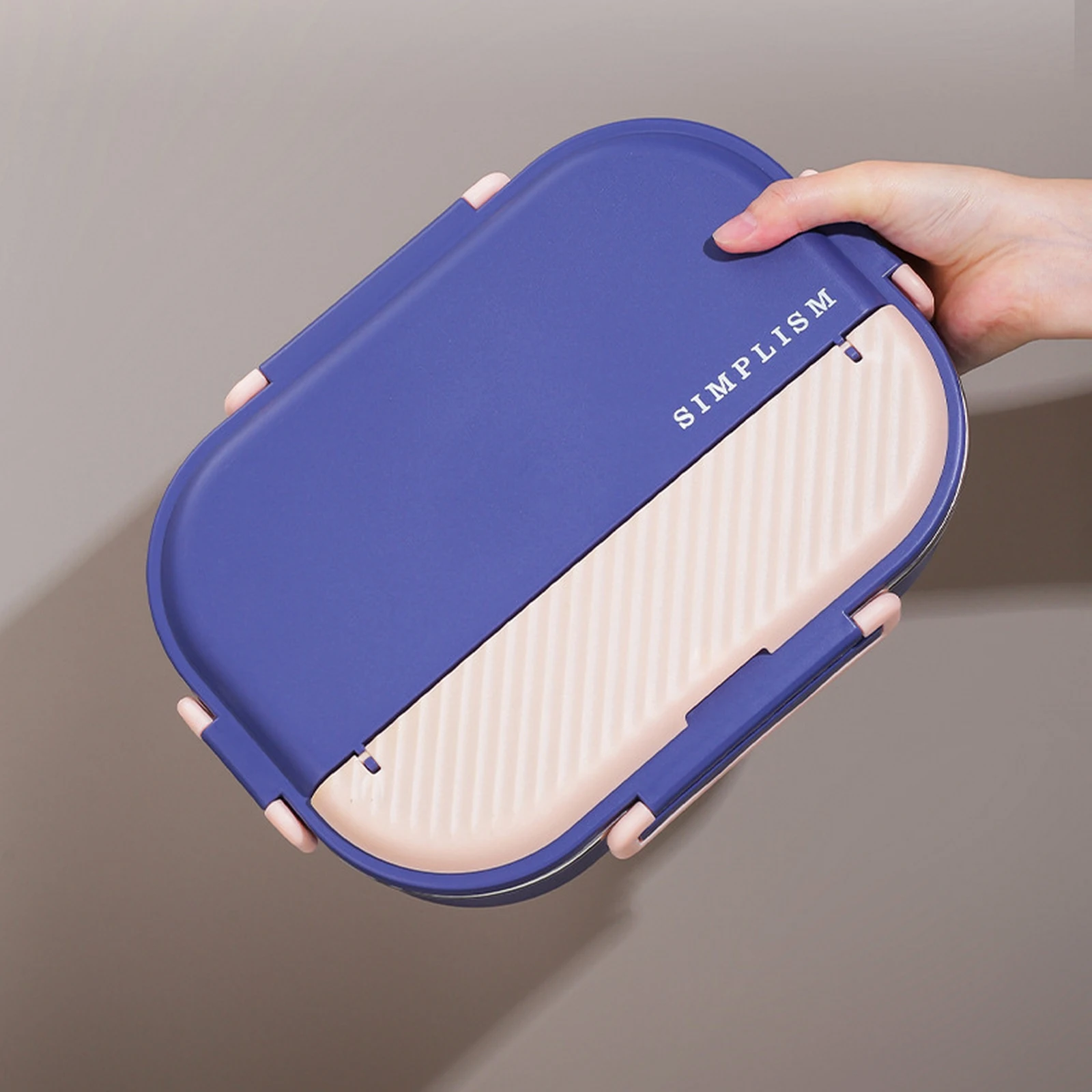 Портативный детский Ланч-бокс с отсеком контейнер из нержавеющей стали 18/8 для