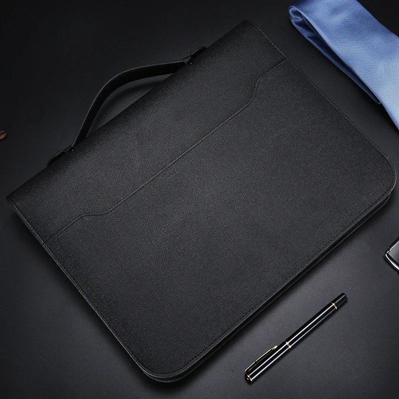 A4 Padfolio файл зажим для шкафа роскошный скоросшиватель фишарио Органайзер держатель деловые кольца менеджер портфель на молнии спиральная записная книжка