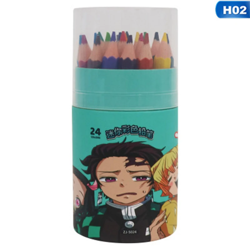 

Anime Demon Slayer DIY Colored Pencil Wood Rainbow Color Pencil For Kid School Graffiti Drawing Painting Art Pencils Drawing Set