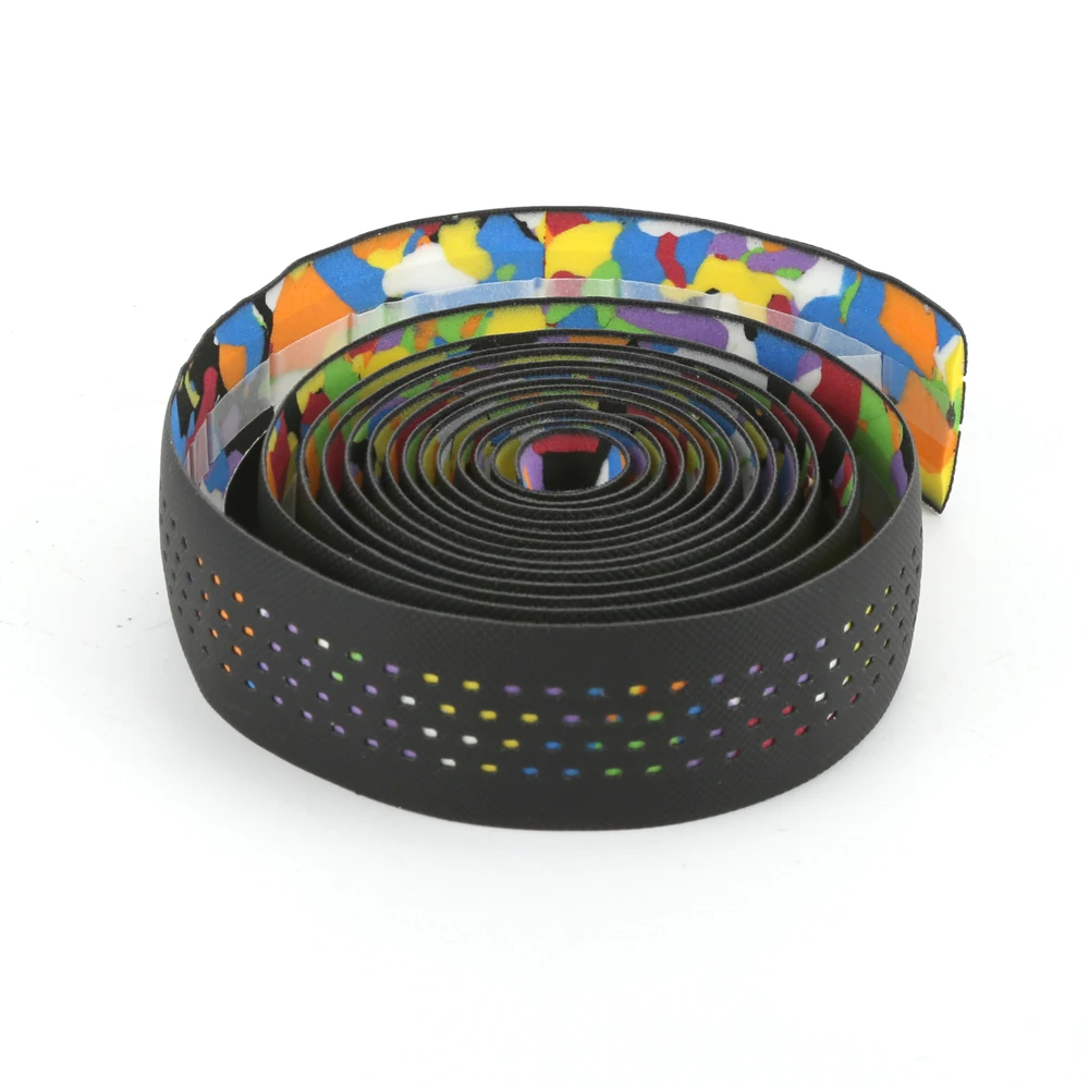 

Лента для руля шоссейного велосипеда Lexon, цветная амортизирующая Антивибрационная лента EVA PU для руля, 2 штекера