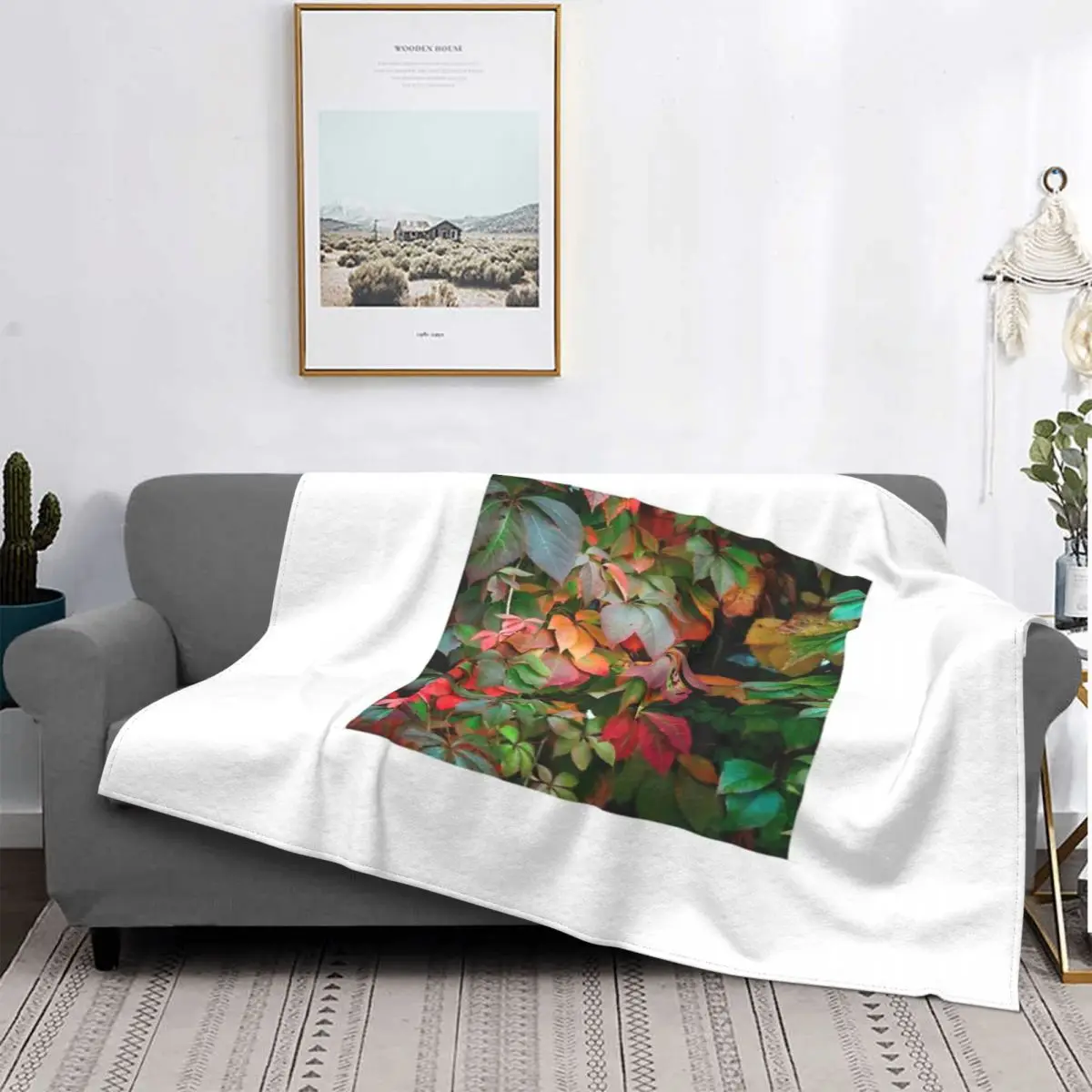 

Colcha de hoja colorida a cuadros para cama, manta de playa Kawaii, colcha de Picnic, 5 unidades