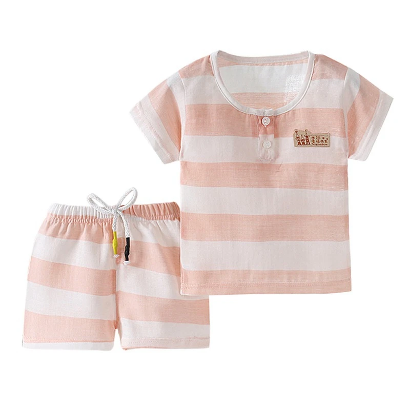 Casual Toddler Outfits Baby Boy Summer Clothes Newborn Boy Clothing Set Sports T-shirt+ Shorts Suits Leaves Print Clothes - Цвет: VS0831-P