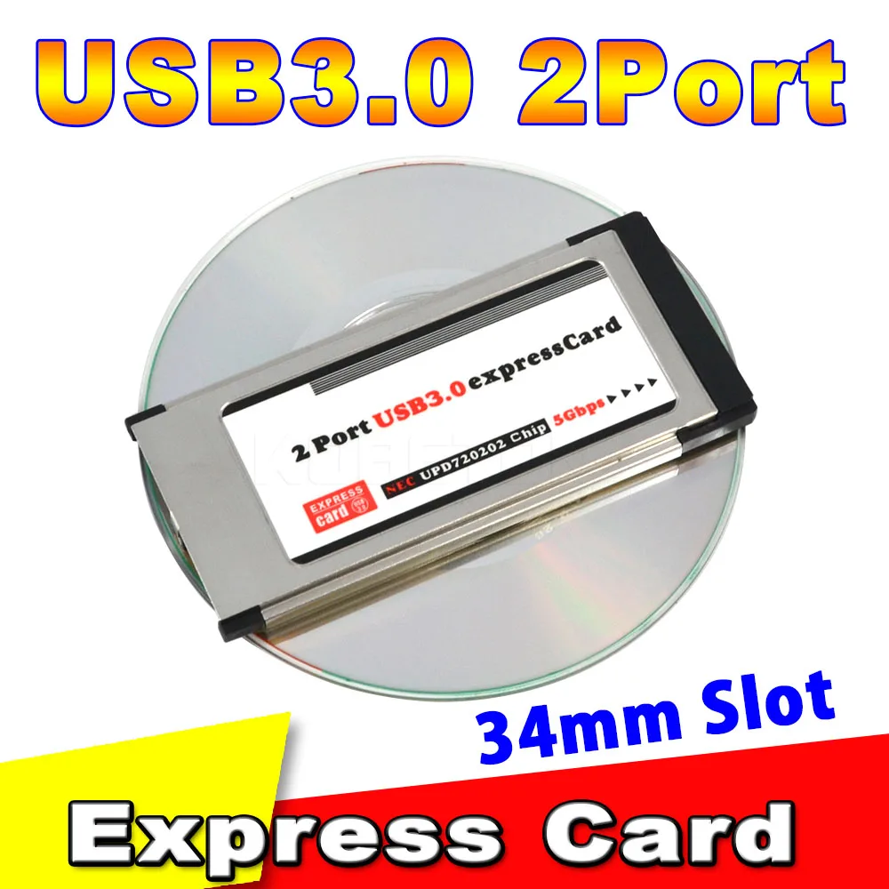 Высокоскоростной адаптер kebidumei Express Card Expresscard к USB 3 0 2 порта 34 мм конвертер 5 Гбит/с