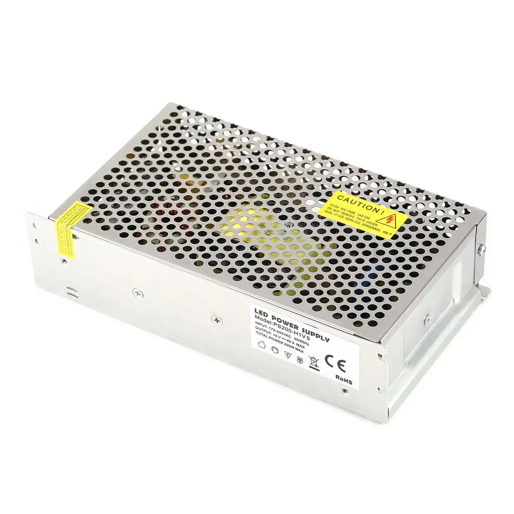 DC 5V 200W Светодиодный источник питания переключатель тока вольт адаптер