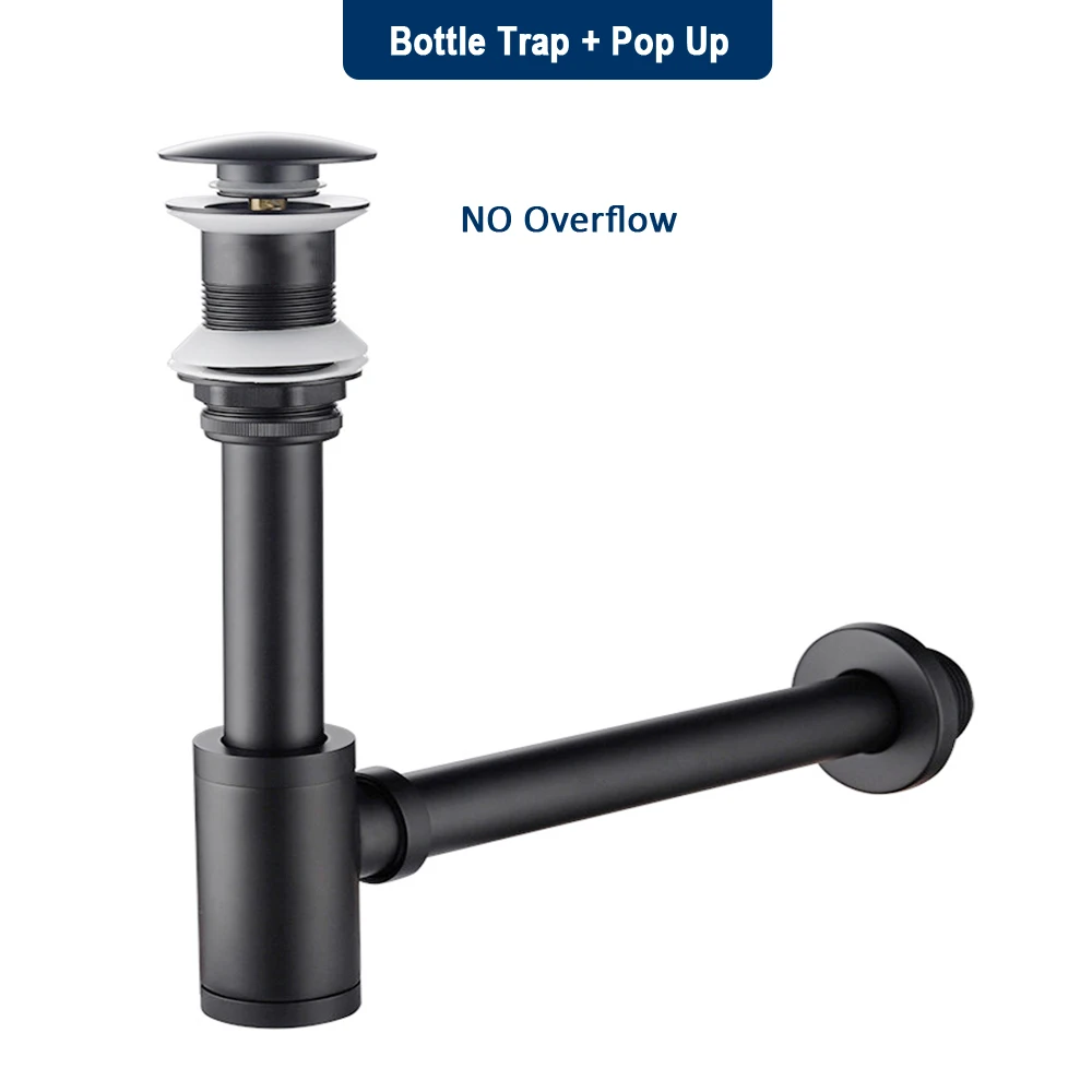 

Латунный сифон для раковины черный