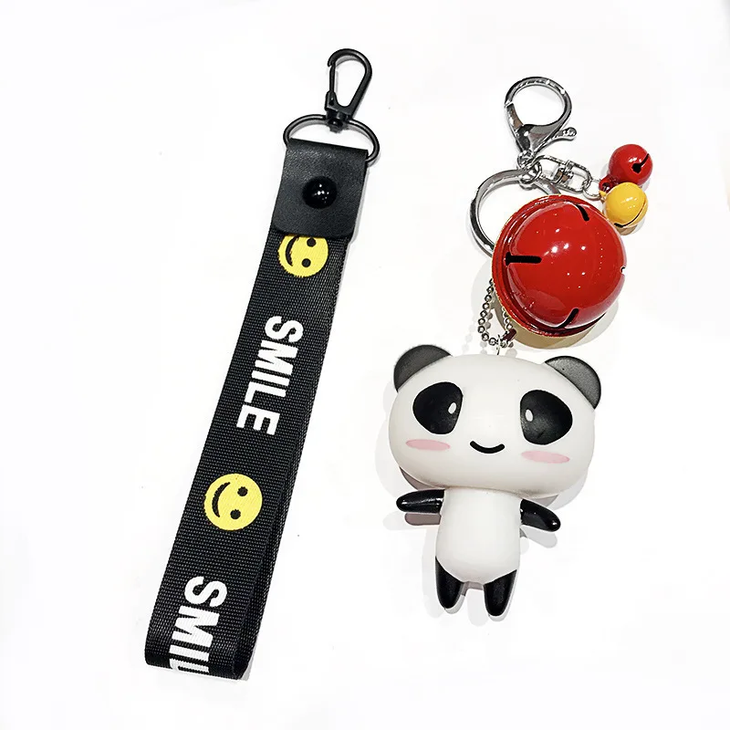 Креативный брелок с милой мультяшной пандой для мужчин подвеска сумки