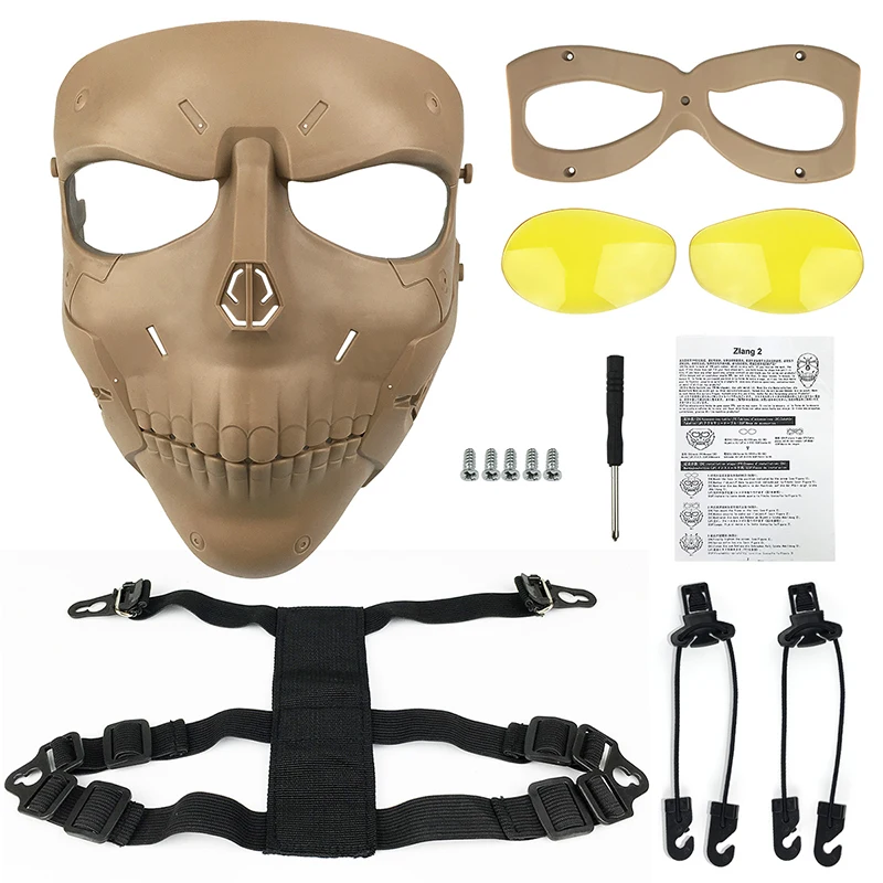 Маска для страйкбола пейнтбола ПК линзы защита от запотевания маска черепа охота