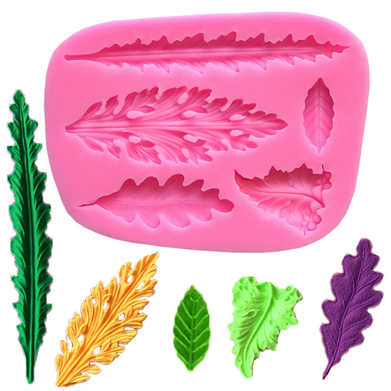 Силиконовая форма с листьями дерева для тортов из смолы силиконовая фондана