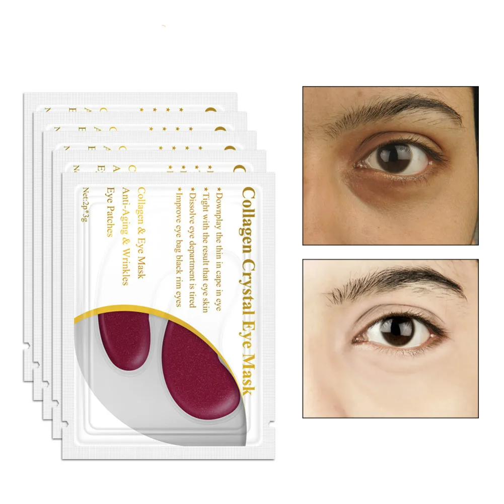 Новая 1 пара 24K кристаллическая коллагеновая Золотая маска от темных кругов