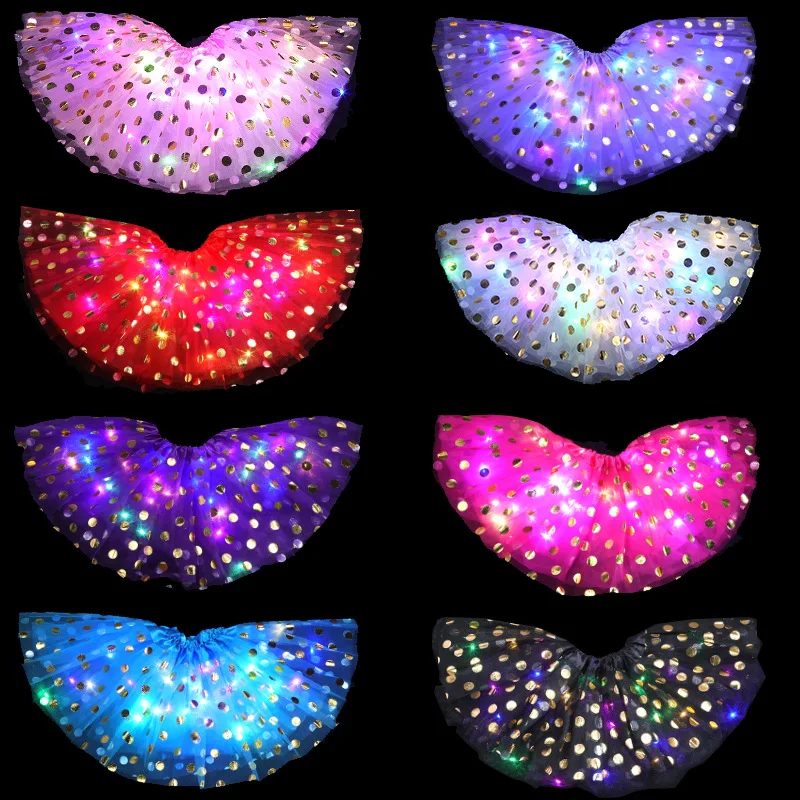 2021 новый LED юбка свечение светильник с юбкой пачкой цветочным узором световой