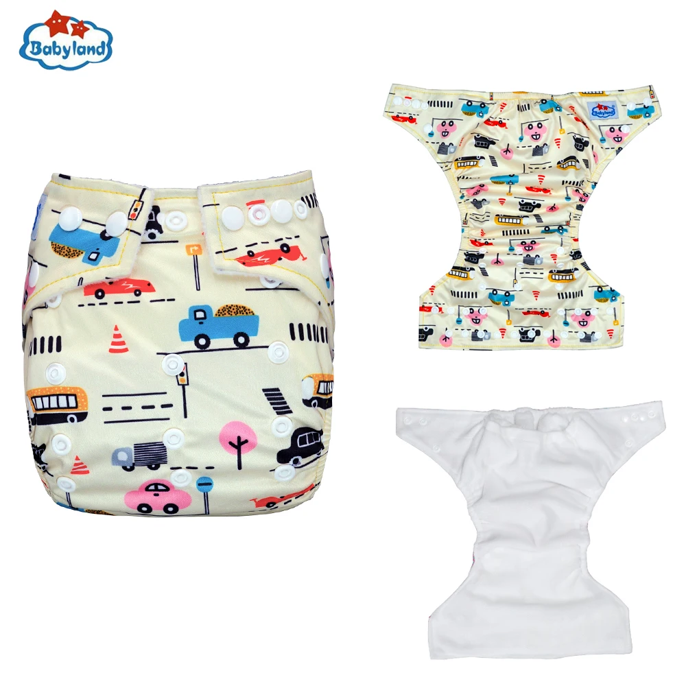 Детские подгузники Babyland многоразовые тканевые 1 шт. чехол для подгузников 3 15 кг