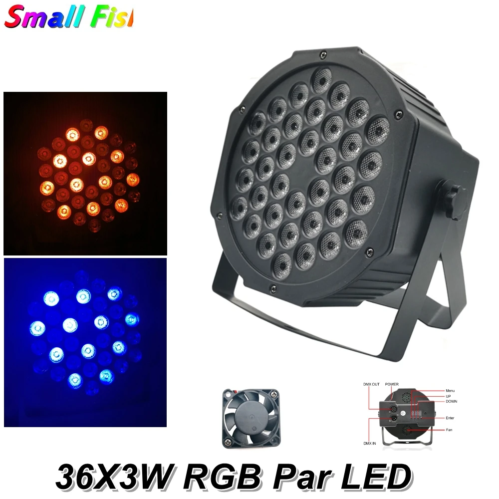 

36 LED LED Stage Light RGB Crystal Magic Ball Bulb DMX Par Light 110-240V Disco Club Party Light Wedding Stage Dj Decoration