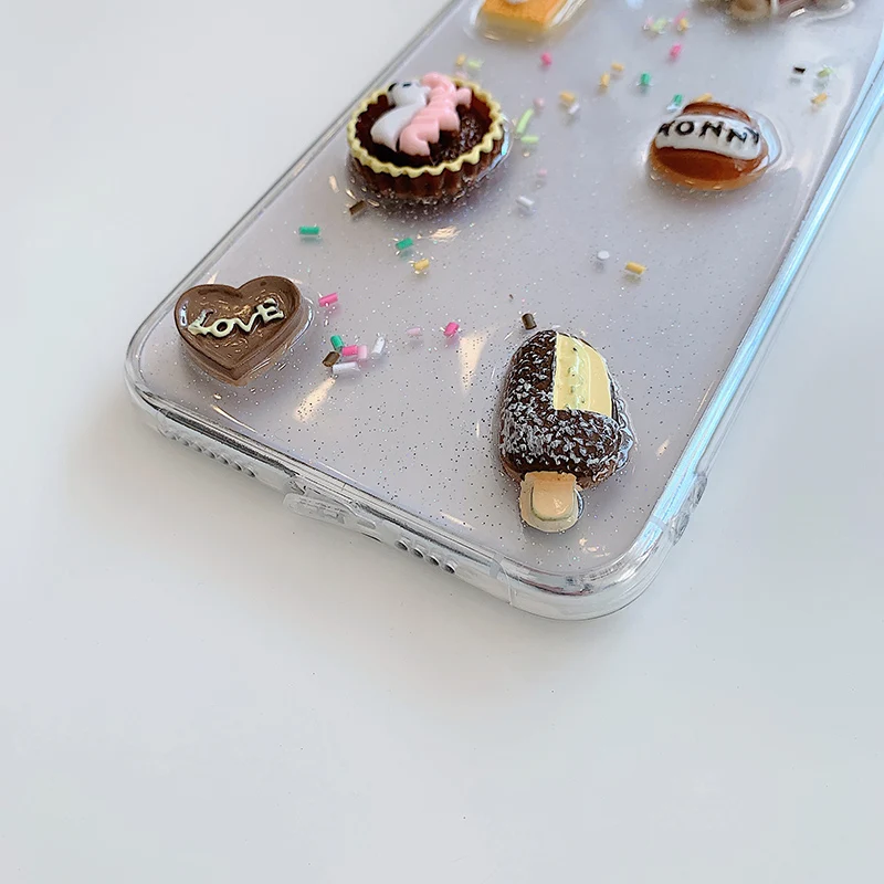 

Tfshining INS Korea Cute 3D Bear Cartoon Phone Cases For Apple iPhone 11 Pro Max 7 6 8 Plus X XS Max Xr Clear Back Cover Coque