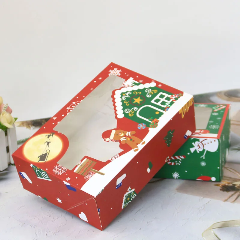 

8pcs Candy Box Kraft Paper Christmas Gift Packaging Boxes Candy Dragee Bags Wedding Favors Birthday Party Bonbonniere Wrapping