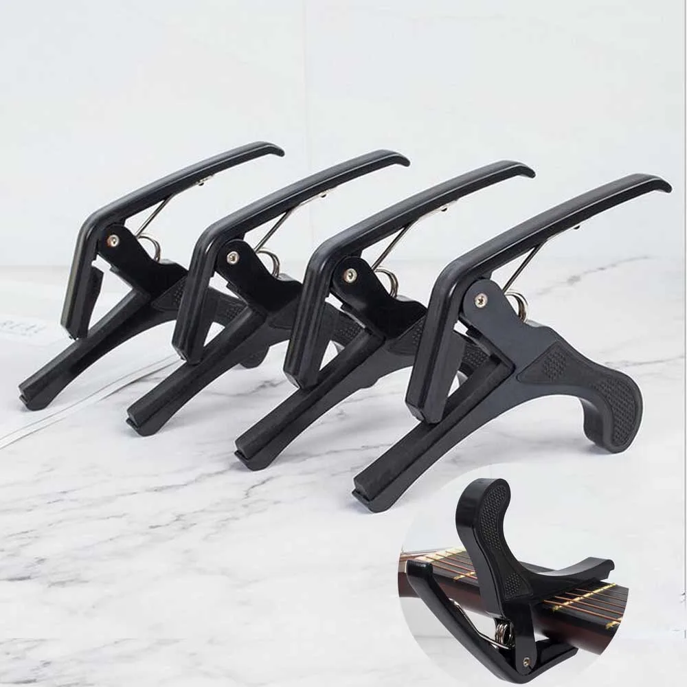 gitarre capo für klassische akustische elektrische gitarren bass ukulele mandoline gitarre trigger capo clamp daumen finger gitarre pick free glo