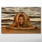 Светлая девушка сексуальная модель морской пляж фото декоративные картины стены Искусство на холсте для декора комнаты