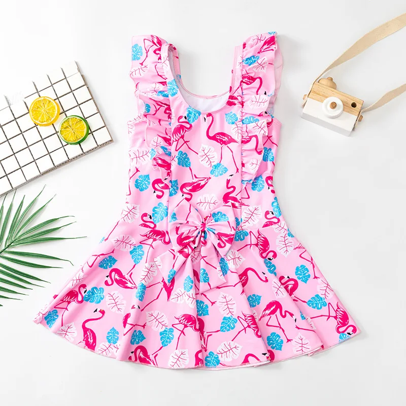

Children's swimsuits female one-piece girls middle-aged children's swimsuits student babies toddlers little princess dresses