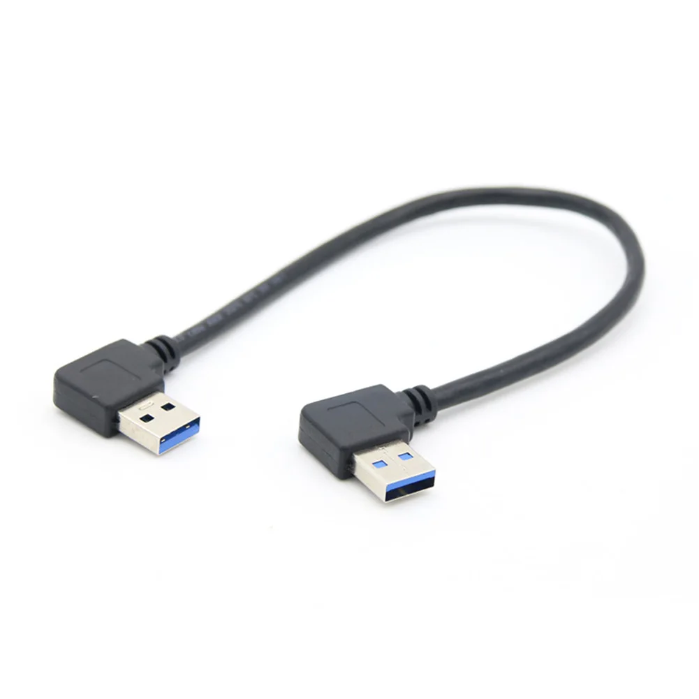 30cm USB 3.0 Type A Male 90 Degree Left Angled to Right Extension Cable | Компьютеры и офис