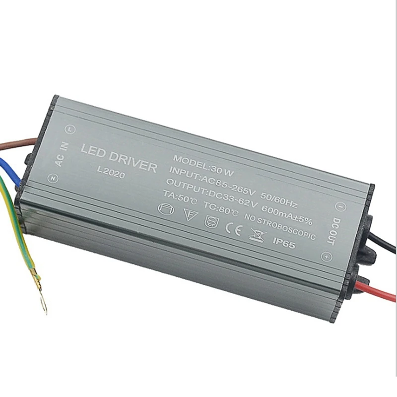 

Изоляционный драйвер для светодиодной лампы 200 в 30 Вт, водонепроницаемый драйвер постоянного тока, источник питания