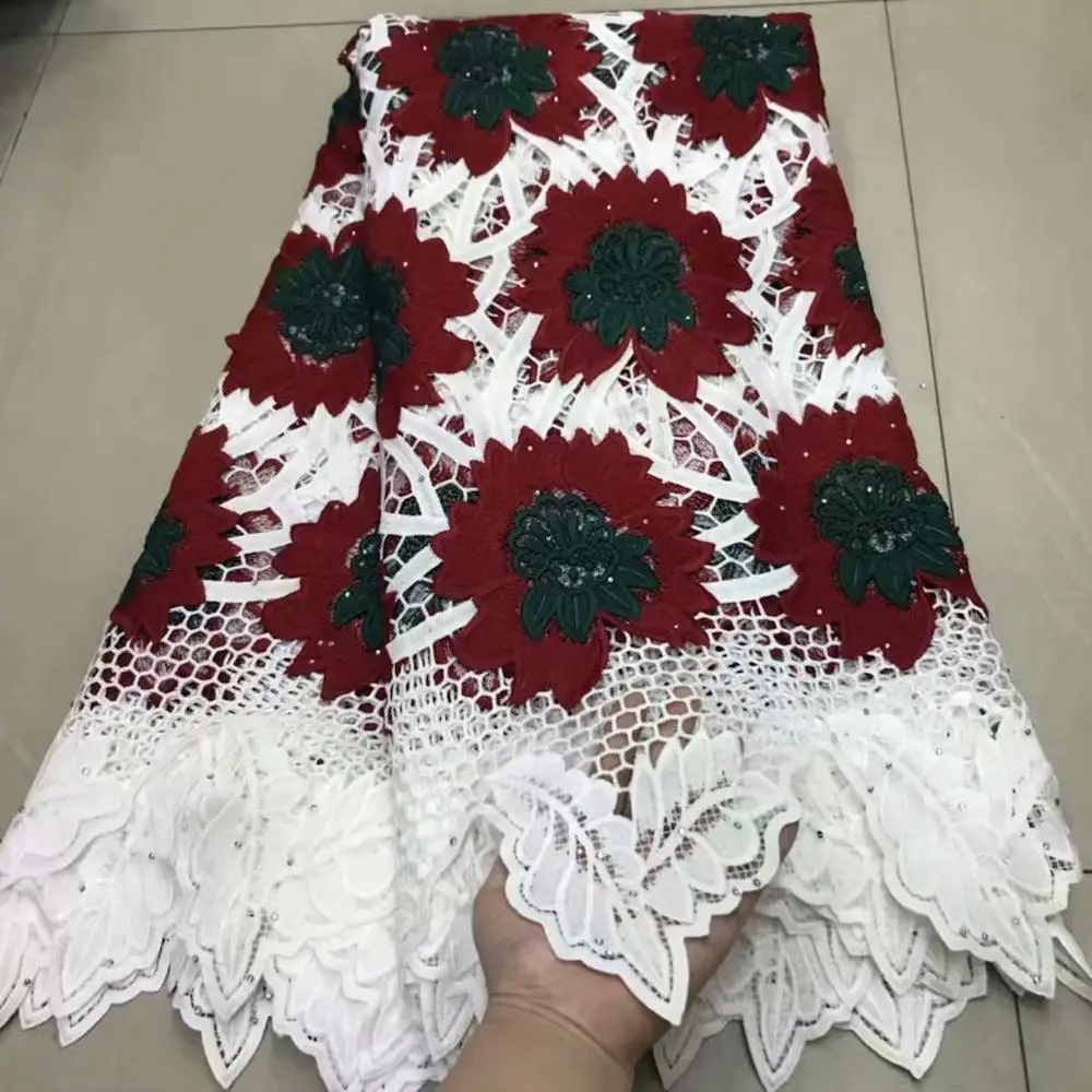 2019 новый дизайн африканская кружевная ткань с камнями Африканское кружево