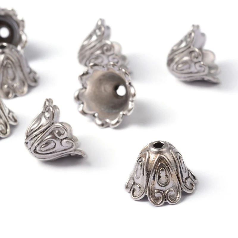 

20pcs/Lot Alloy Beads Caps Jewelry Findings Spacer Beads For Jewelry Making Charms Necklace Bracelets