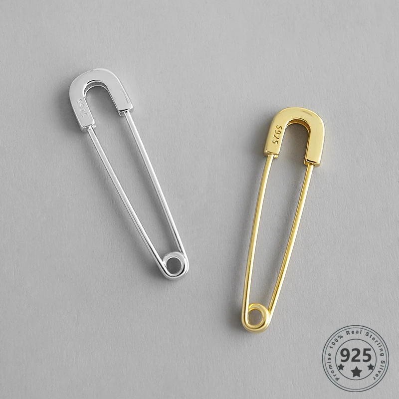 Женские серьги гвоздики из стерлингового серебра 925 пробы Louleur одна пара золотых