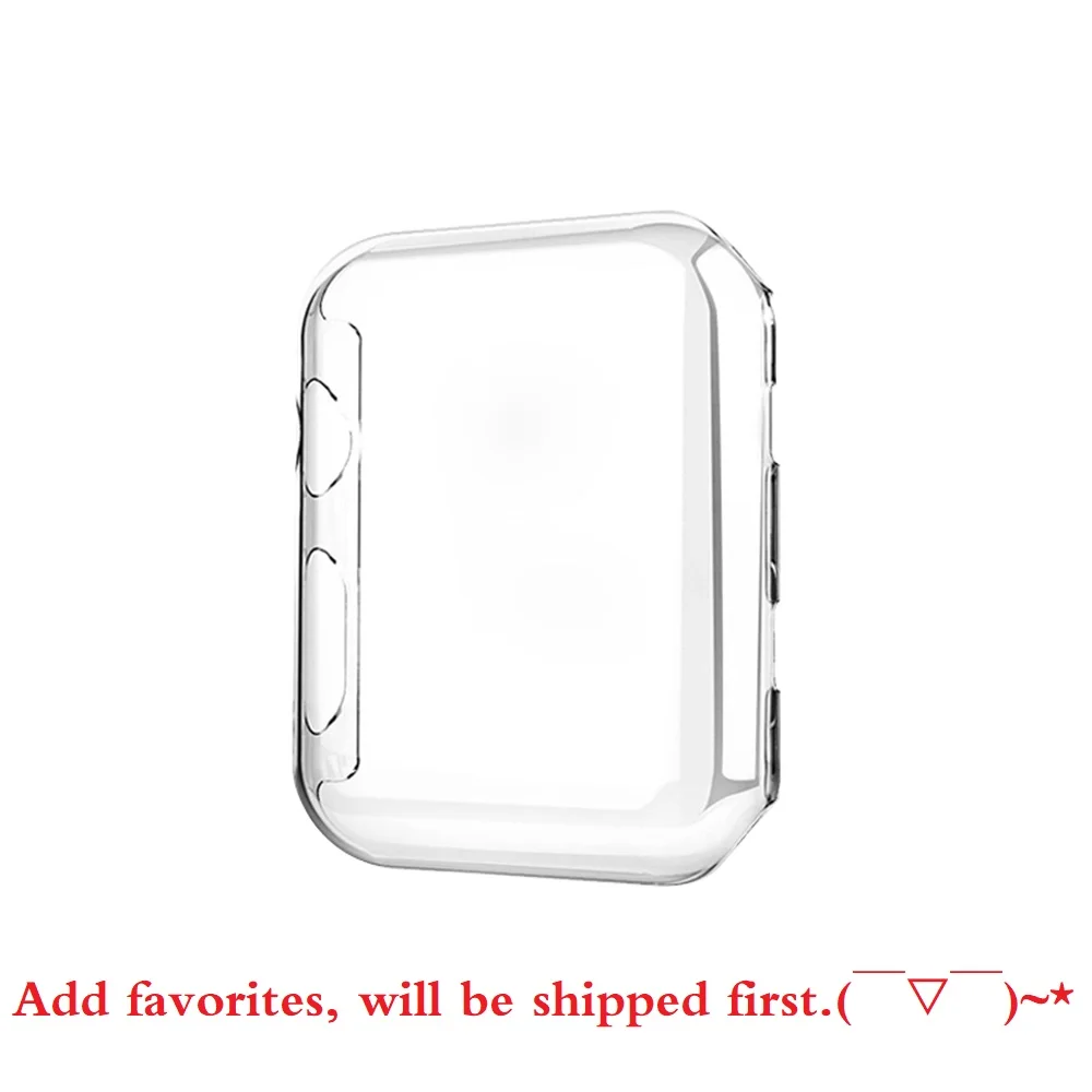 No drill transparent Чехол-бампер с алмазами защитный чехол для Apple Watch Cover Series 5 4 3 2 1 38 мм 42 мм чехол s для Iwatch 5 4 40 мм 44 мм аксессуары для часов - Цвет: No drill transparent