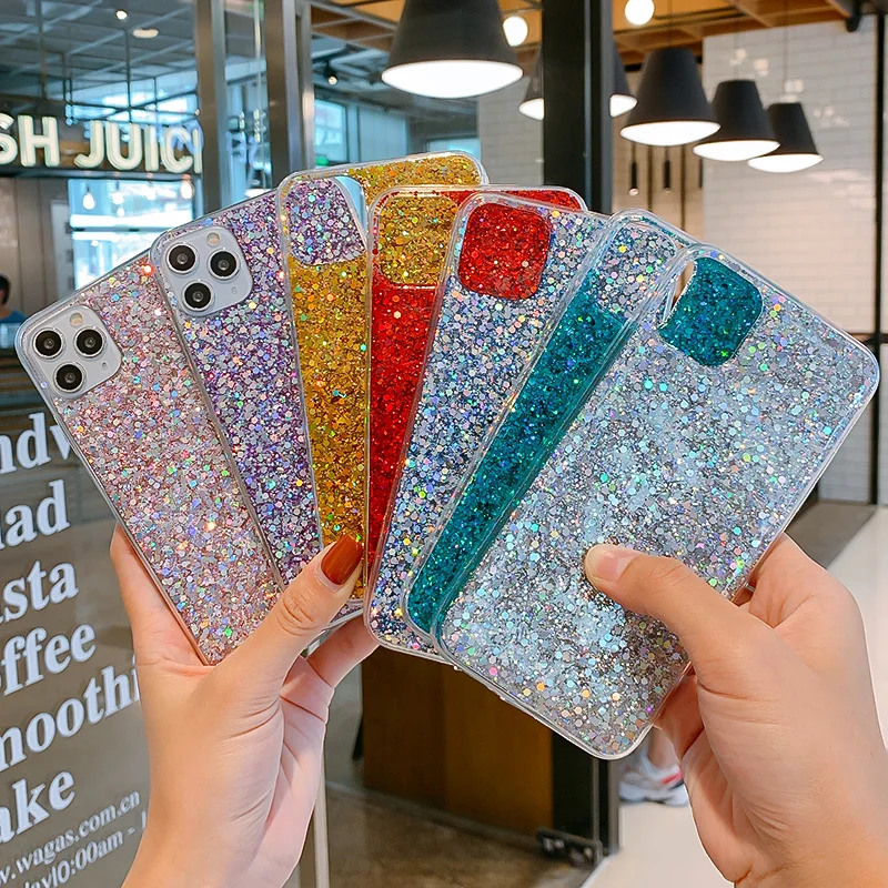 Мягкий чехол с блестками и пудрой для телефона Xiaomi Redmi Note 8 pro 9S mi lite cc9 Pro 5 Plus A2 Lite A3 10