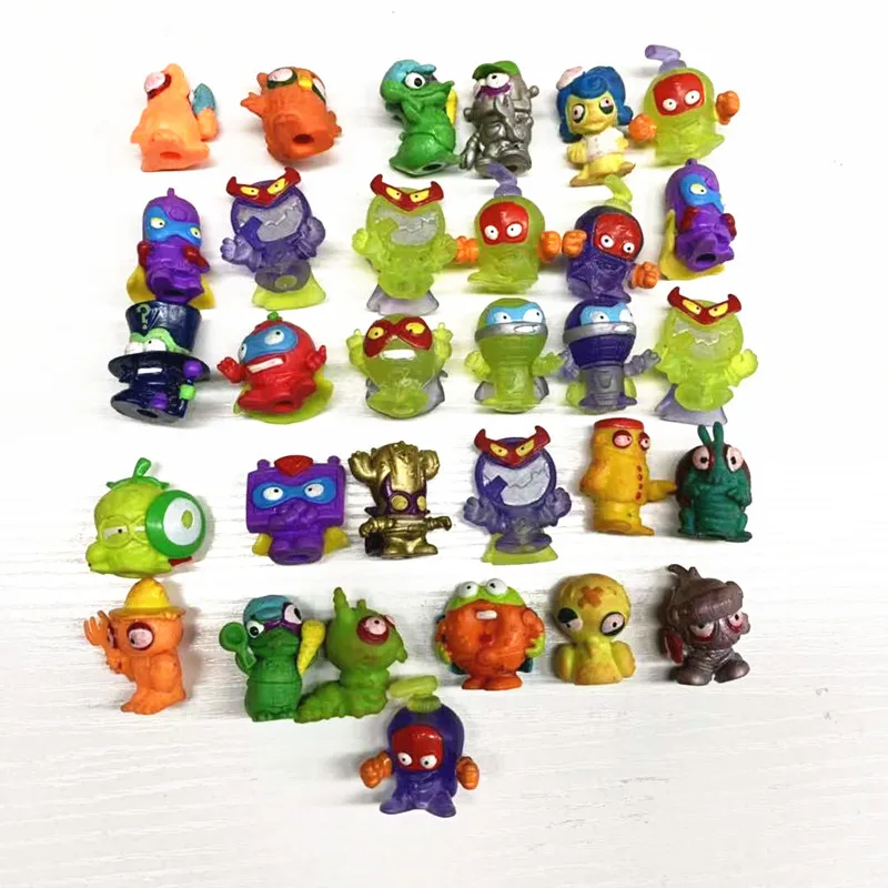 10 100 штук мягкие Zomlings супер Zings мусорное ведро цифры 3 cм Это SuperZings мусора кукла