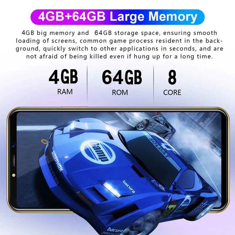 S10 6 1 дюймов 4G смартфон 4 Гб ОЗУ 64 ПЗУ полный экран мобильный телефон Распознавание