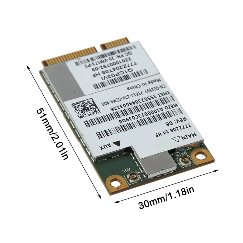 Модуль карты беспроводного адаптера PCI-E для Dell Latitude E6420 E5420 0269Y 00269Y DW5630 5630 Gobi 3000 3G WWAN