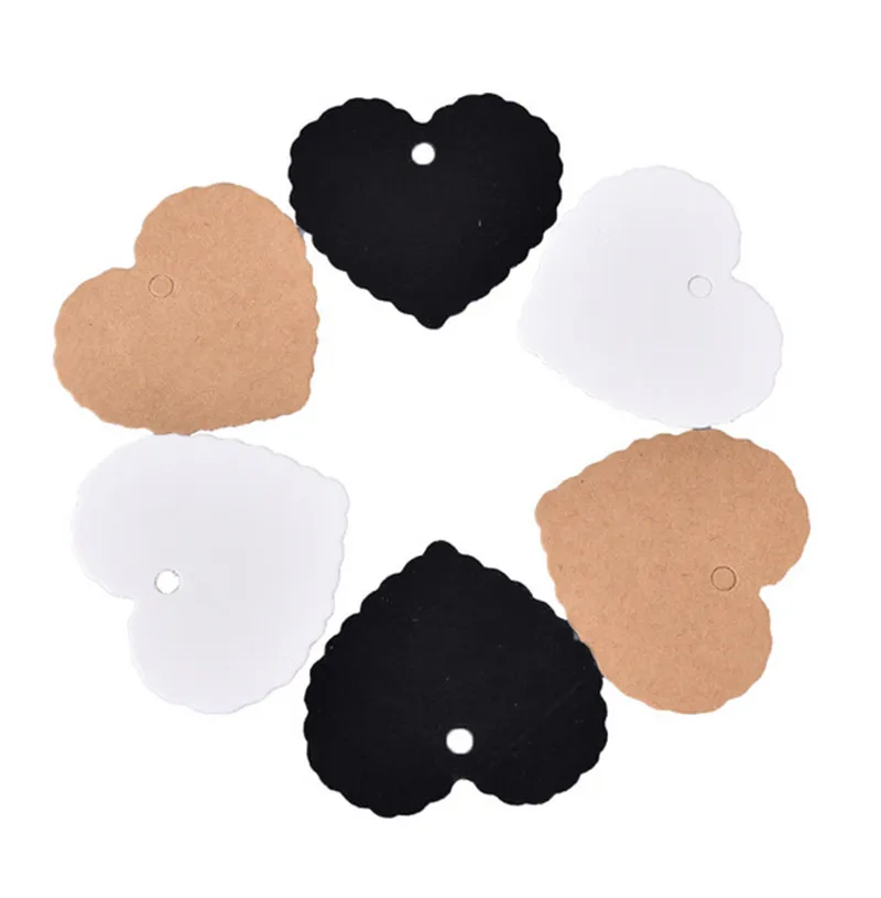 100 шт 6*5 5 см крафт-бумага в форме сердца маленькая этикетка сделай сам ювелирные