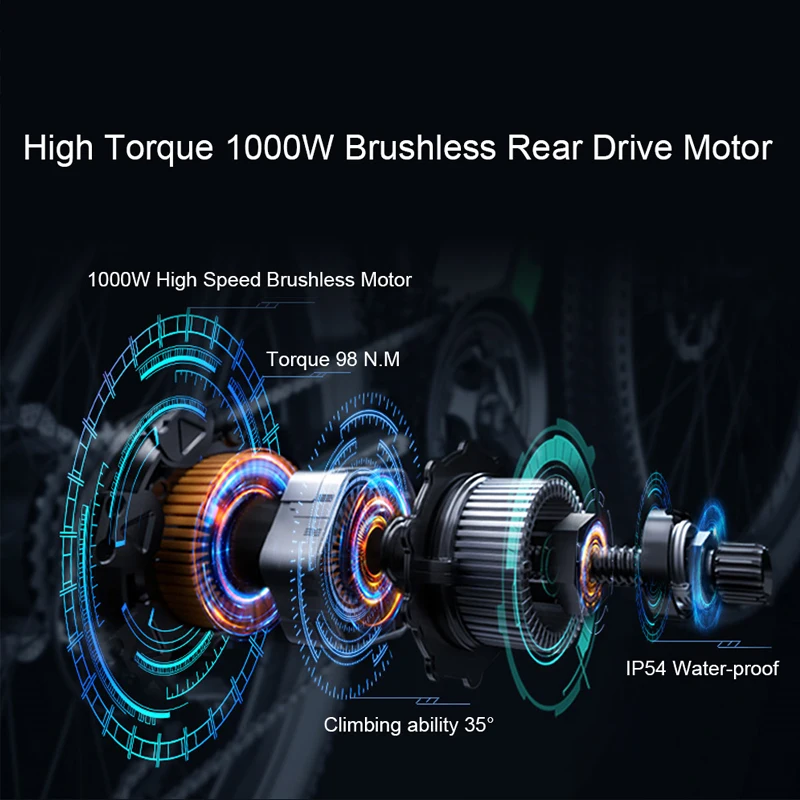 Электрический велосипед ZPAO на толстых покрышках пляжный горный 1000 Вт снежный 26 ×