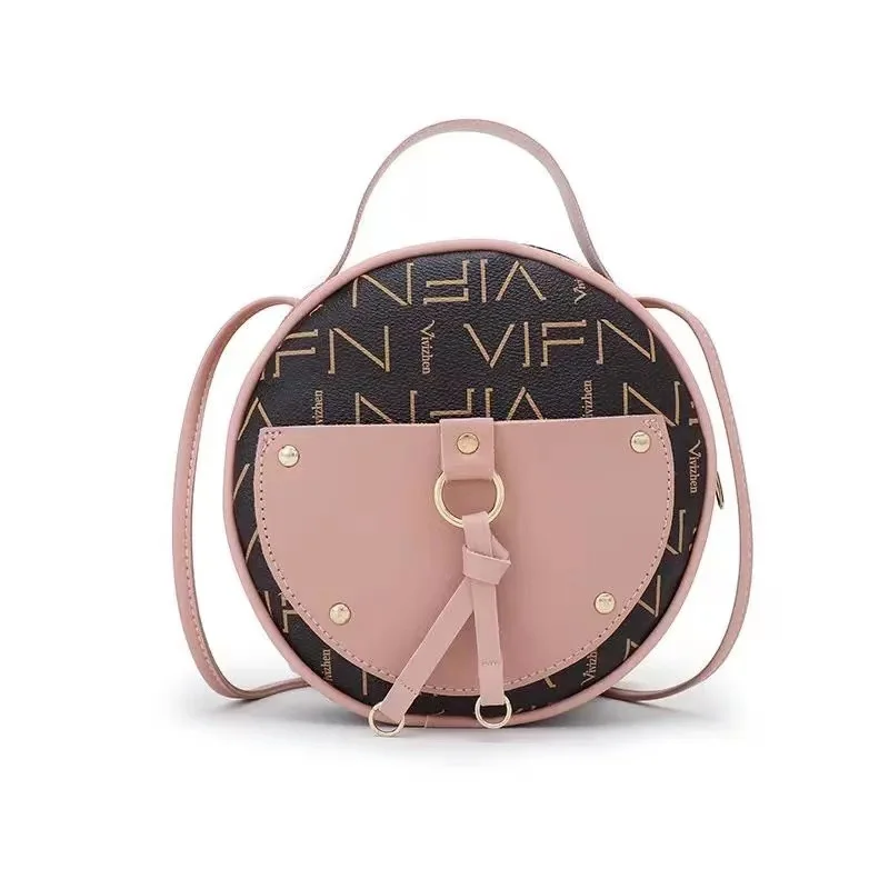

Small Round Design Luxury Brand Bags For Women 2021 Female Handbags Shoulder Ladies Summer Leather Vintage Crossbody Purses