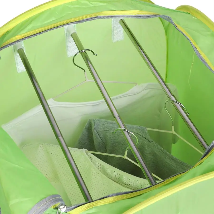 Сушилка для одежды бытовая Портативная Складная мини сушилка Зеленая