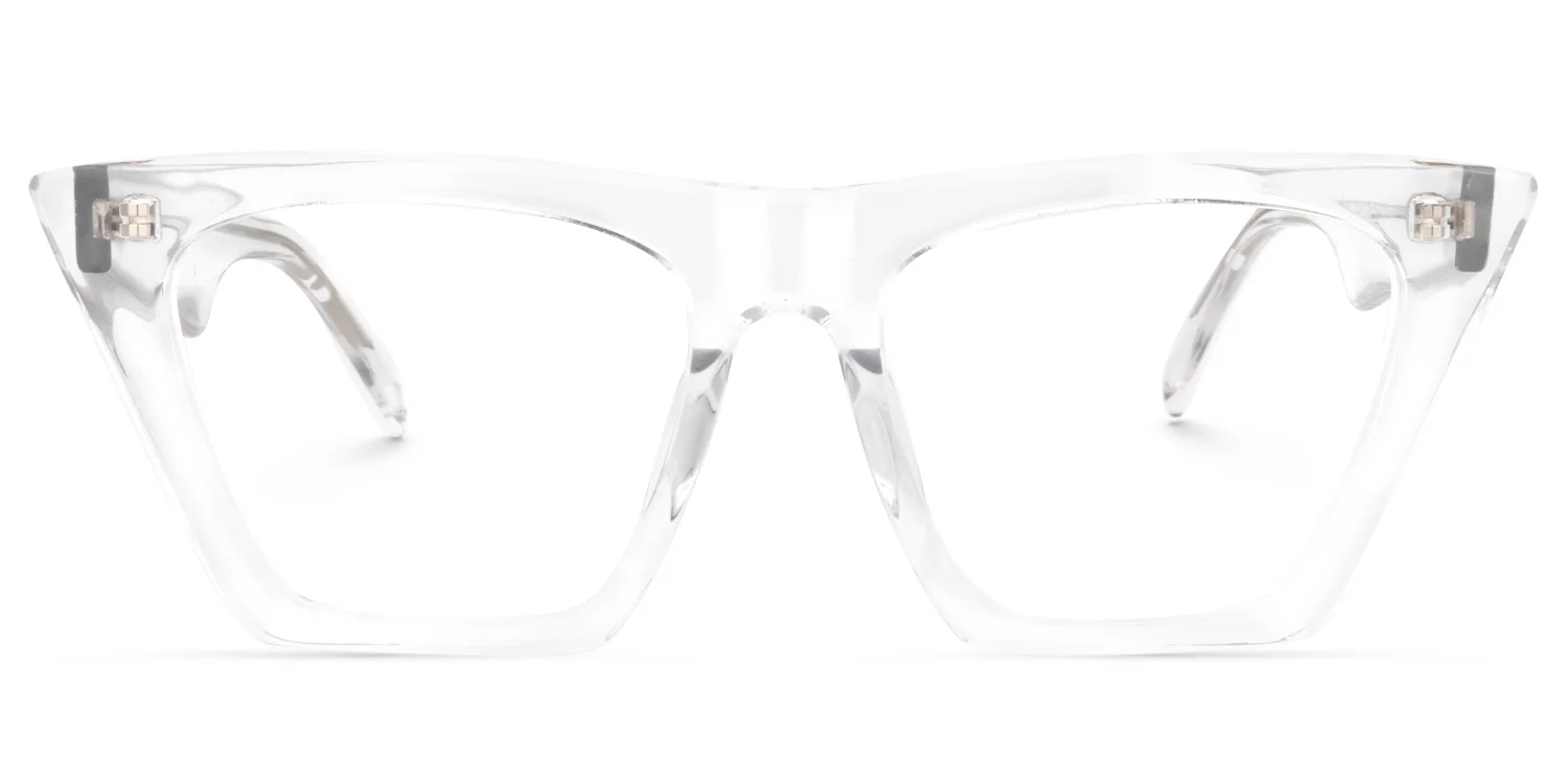 Zeelool Stylish Acetate Cat Eye Glasses Frame for Women with Non-prescription Clear Lens Cecile FP0662