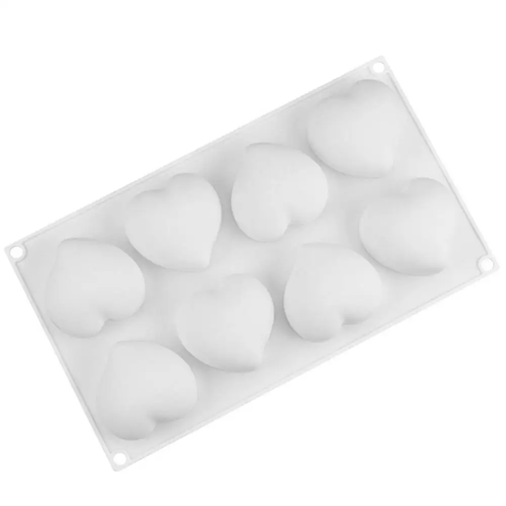 8 полостей 3D в форме сердца силиконовая форма для свадьбы на День святого