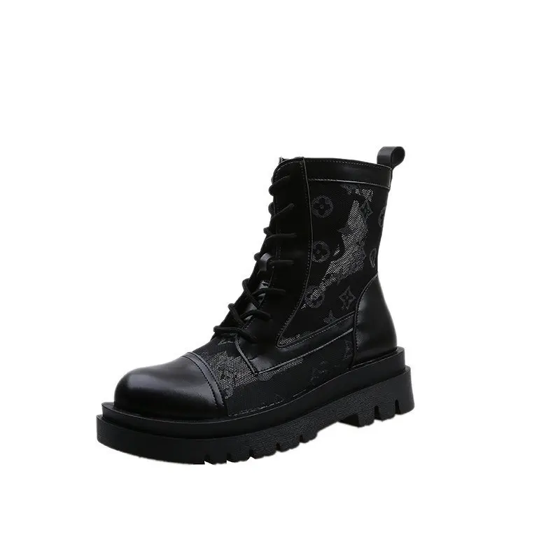 

New Arrivals Hollow Out Martin Boots Breathable Summer Women's Short Boots British Style Fashion Leisure Gauze Women's Shoes