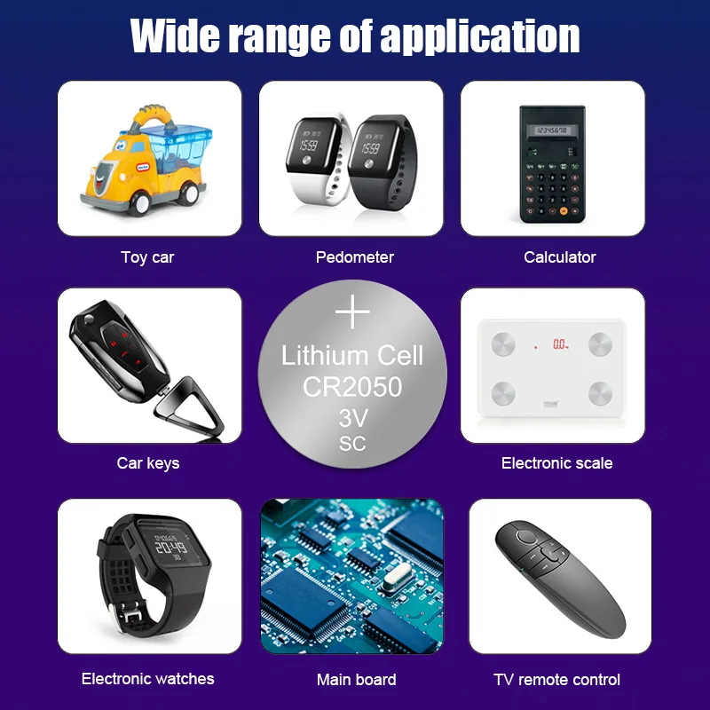 2PCS/LOT CR2050 2050 coin cell 3V lithium Battery is suitable for remote control / electronic watch ect. | Электроника