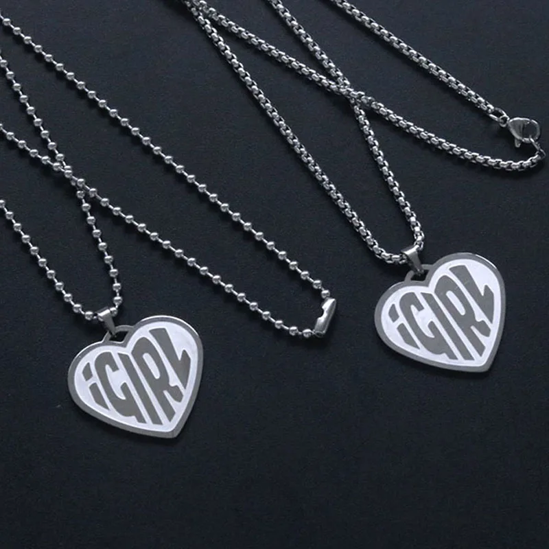 Она дьявол IGIRL кулон ожерелье Нержавеющая сталь в стиле &quotхип хоп&quot Интернет