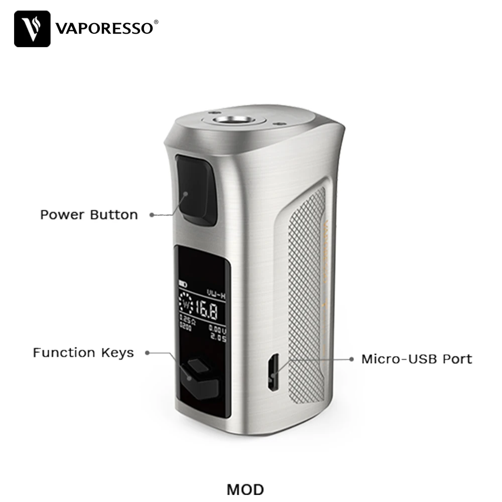 Вейп набор Vaporesso Target Mini 2 со встроенным аккумулятором 2000 мА/ч боксмод 50 Вт емкость