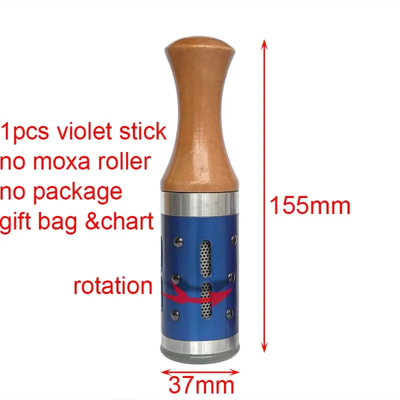 1pcs rotation blue Горячее предложение Высокое Качество Современная прижигание нефрита мокса палка ролик теплая терапия Уход за кожей красота лицо маленький дым капуста рулон - Цвет: 1pcs rotation blue