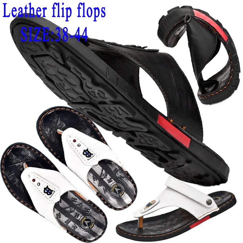 

R.XJIAN latest classic casual fashion lightweight flip flops outdoor beach sandals 38-44 size hand-stitched shoes