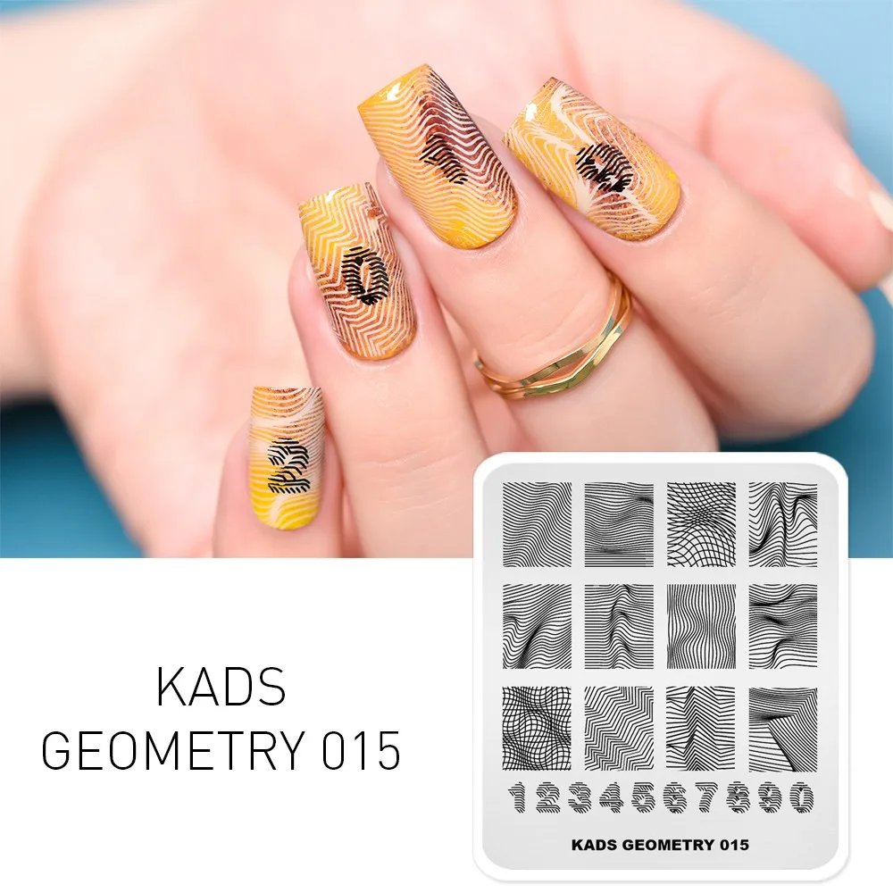 Geometry 015 55 дизайнов, Новое поступление, штамповочные пластины для ногтей, несколько стилей, шаблон, сделай сам, изображение, трафарет, инструмент для красоты, для украшения ногтей, штамп - Цвет: Geometry 015