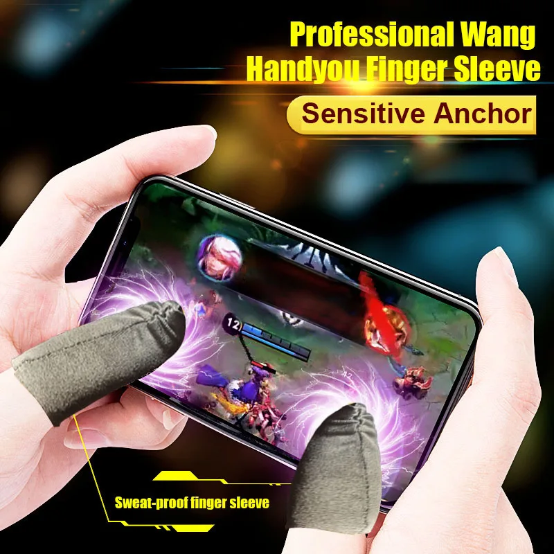 2/6/8/10 шт. сенсорный экран Серебряное волокно рукав для пальцев пот ультратонкая