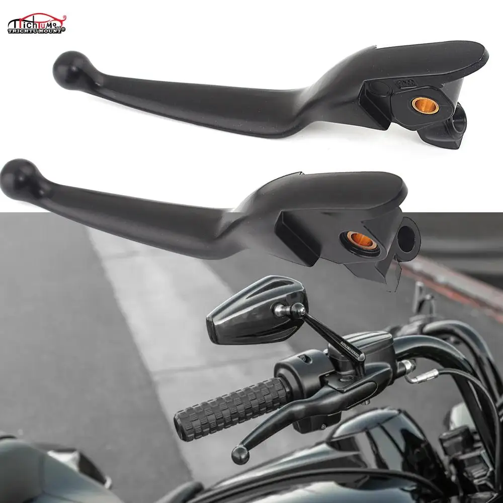 

Черные алюминиевые рычаги тормозной муфты мотоцикла для Harley Road King Street Glide Freewheeler CVO Road скользящий Electra Glide