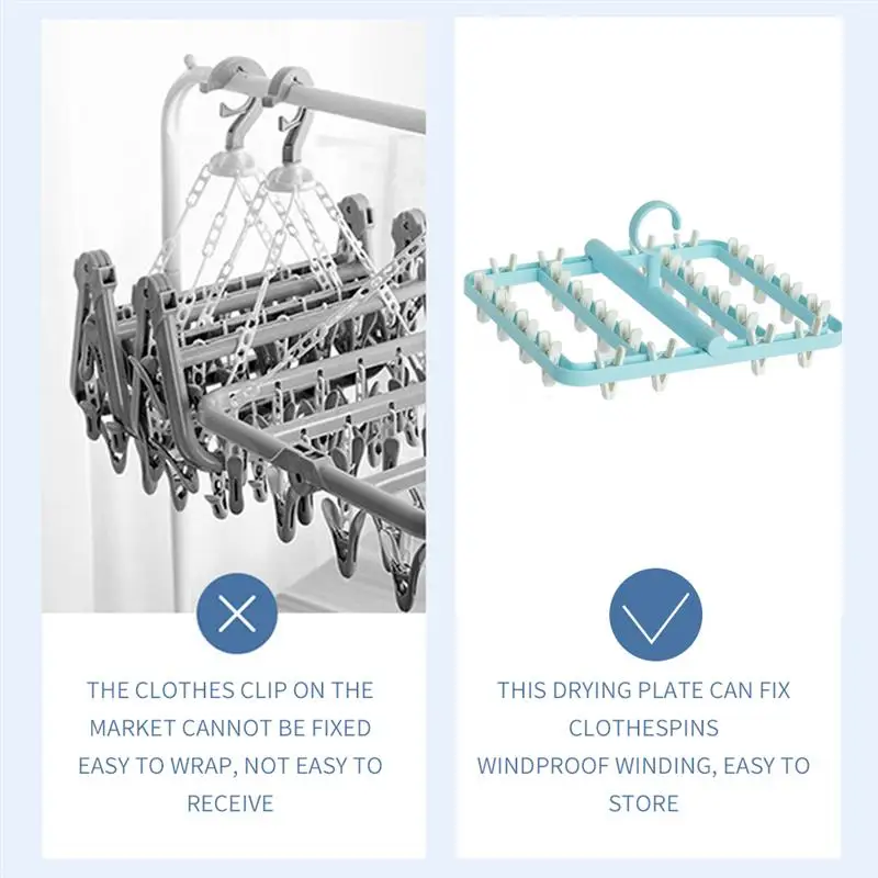24/6 зажимы Складная сушилка для одежды нижнее бельё девочек носки клип